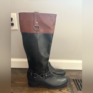 Bandolino mid calf leather riding boot